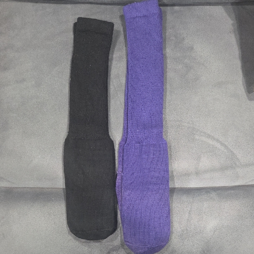 Black and Purple Baseball Socks